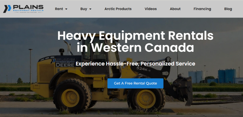 Plains Equipment home page